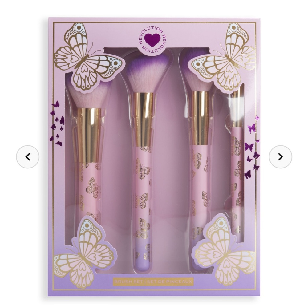 3/ $36 Makeup Brushes Butterfly Brush Set Vegan & Cruelty Free- Set of 4 Brushes